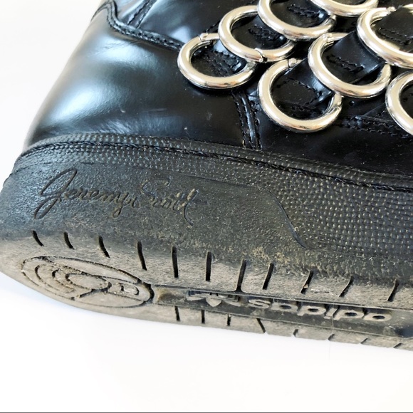 Adidas x Jeremy Scott Instinct Hi Ring Black Leather Sneakers - Picture 6 of 7